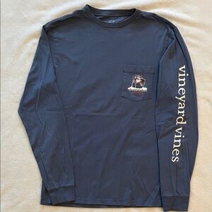 Vineyard Vines Men's Blue Long Sleeve Holiday Tee